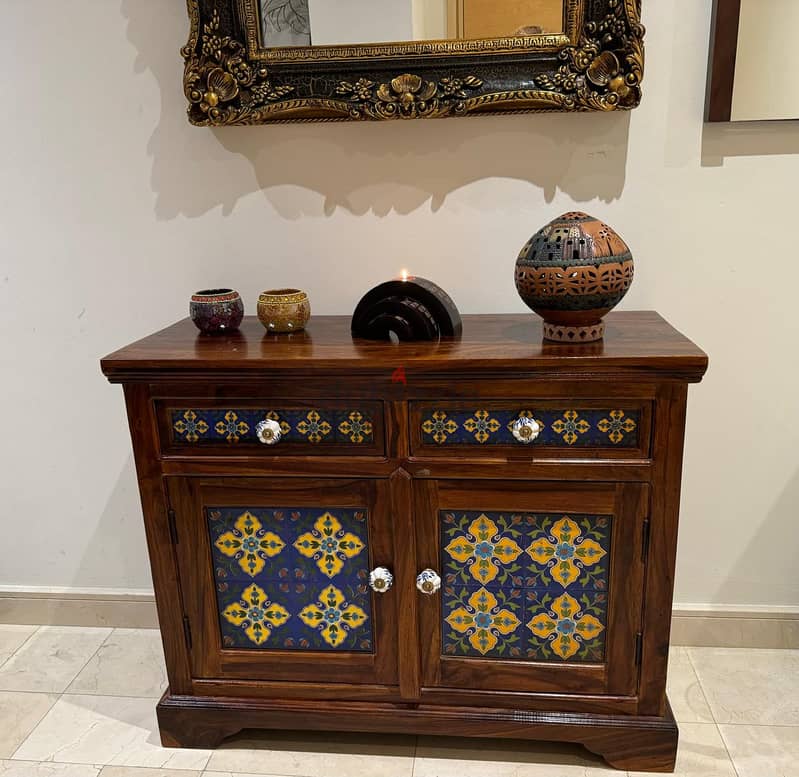 Cabinet with Blue Pottery Tile  - Marina Interiors,excellent condition 7