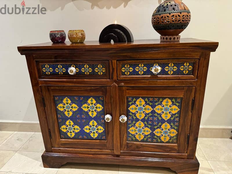 Cabinet with Blue Pottery Tile  - Marina Interiors,excellent condition 8