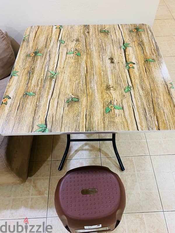 Brand New Foldable Table and Stool 0