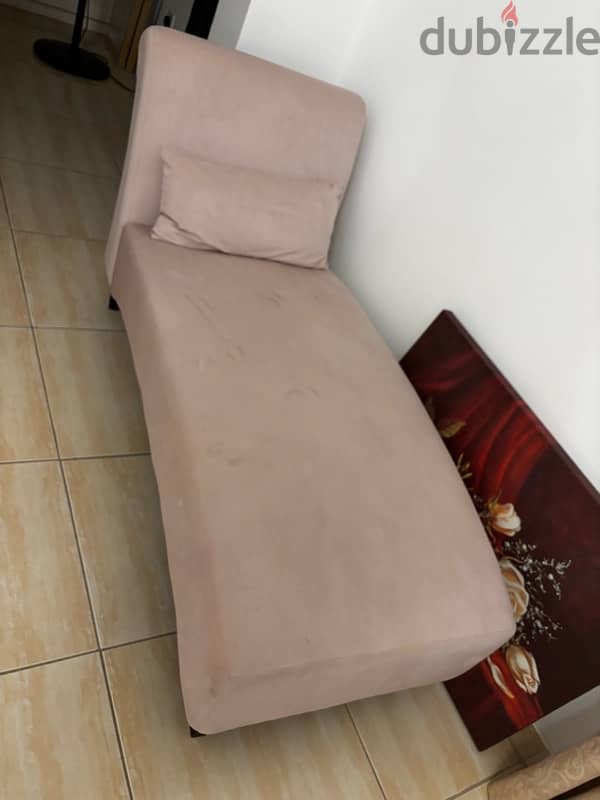 chaise long pink velvet 1