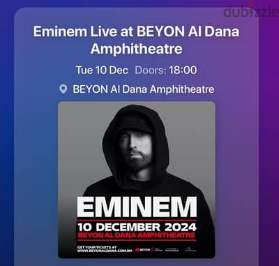 EMINEM TICKETS SALE SEC B