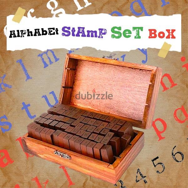 ALPHABET STAMP SET VINTAGE STYLE 0