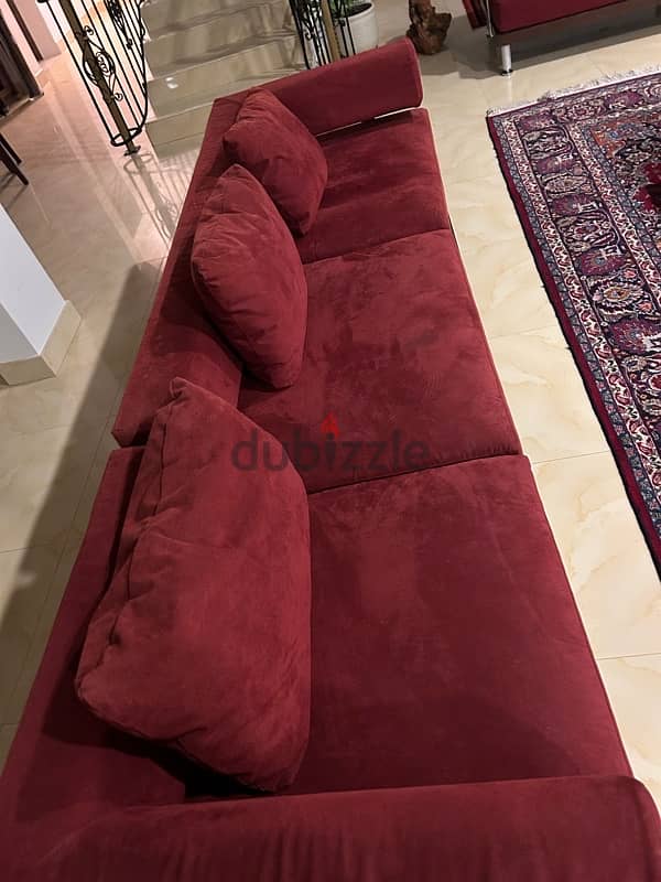 sofa ser red 1