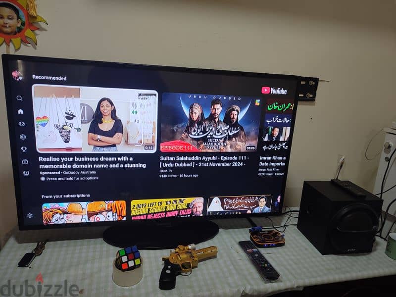 Daewoo 43 inch led tv with android box 1