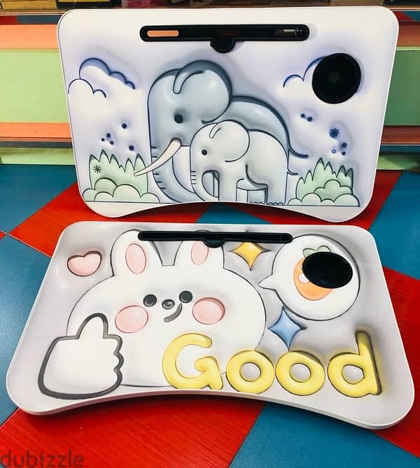 wood cartoon printed laptop table for sale good quality foldable table 5