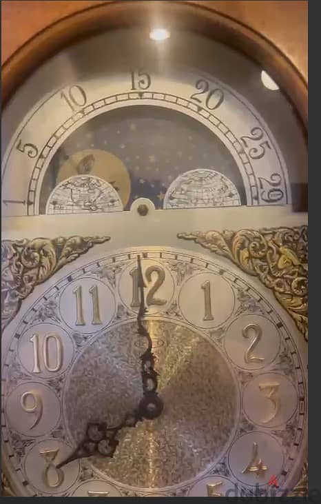 Pearl Grandfather Clock with Moon Face-Rare peice 1