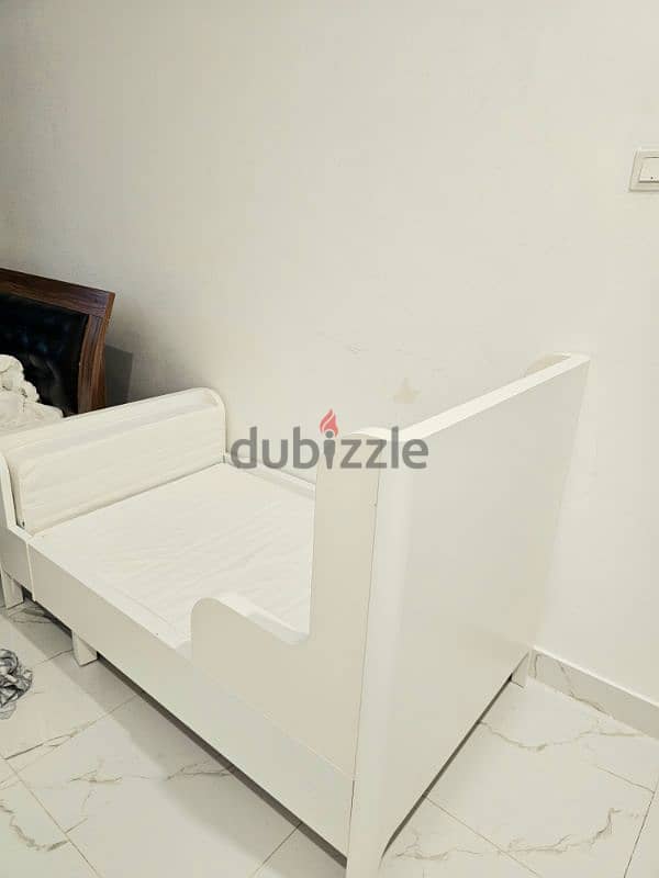 IKEA (like a new) Extendable bed, white, 80x200 cm 1