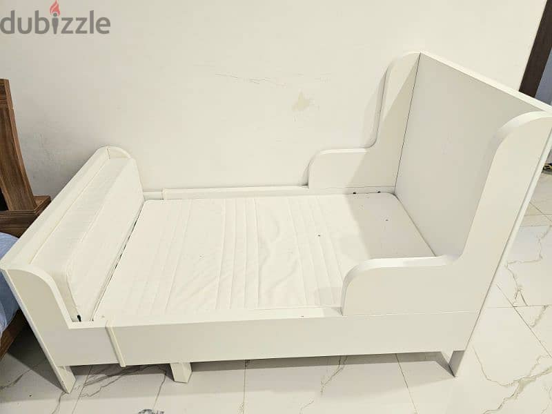 IKEA (like a new) Extendable bed, white, 80x200 cm 2