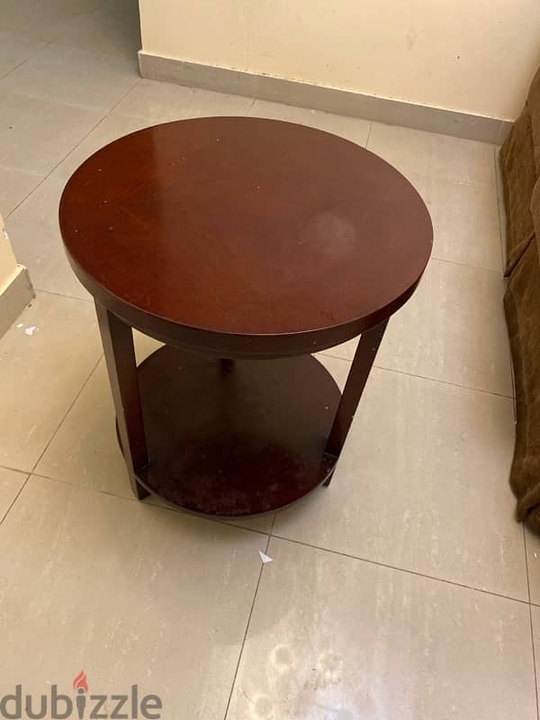 Round teapoy table , tea table good heavy wood 2