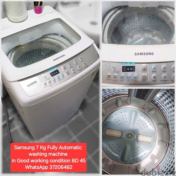 13 kg samsung washing machine and other items for sale with Delivery 1