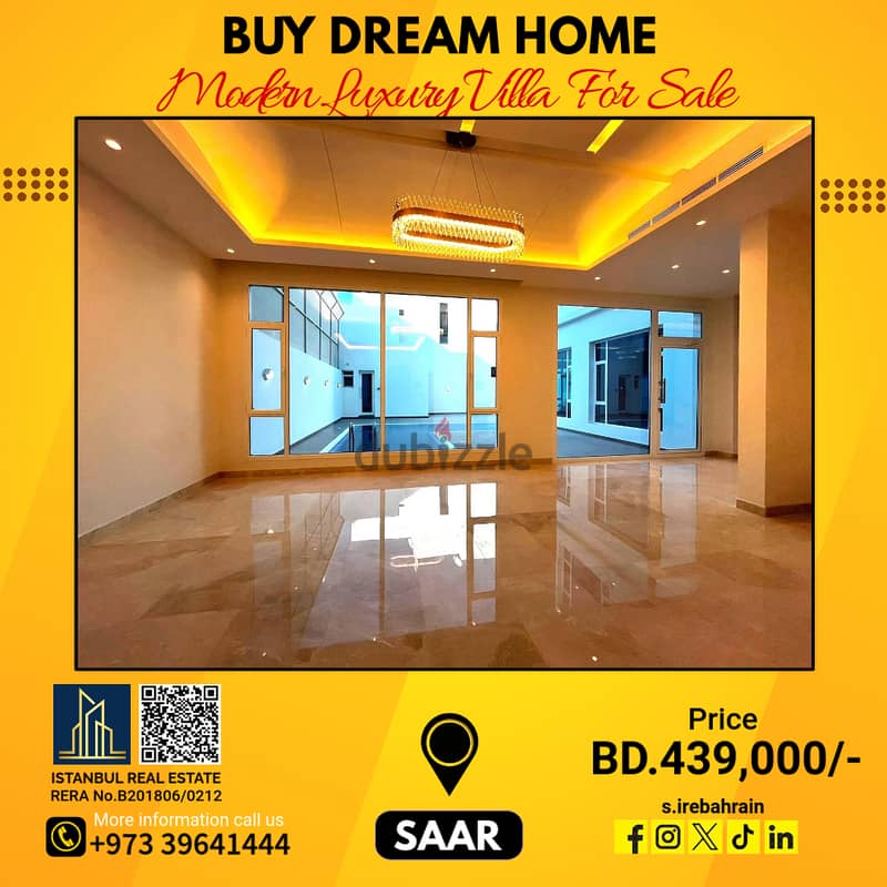 High Luxurious modern villa for Sale in Saraya-1, Saar BD. 439,000/- 1