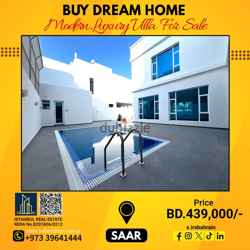 High Luxurious modern villa for Sale in Saraya-1, Saar BD. 439,000/- 2