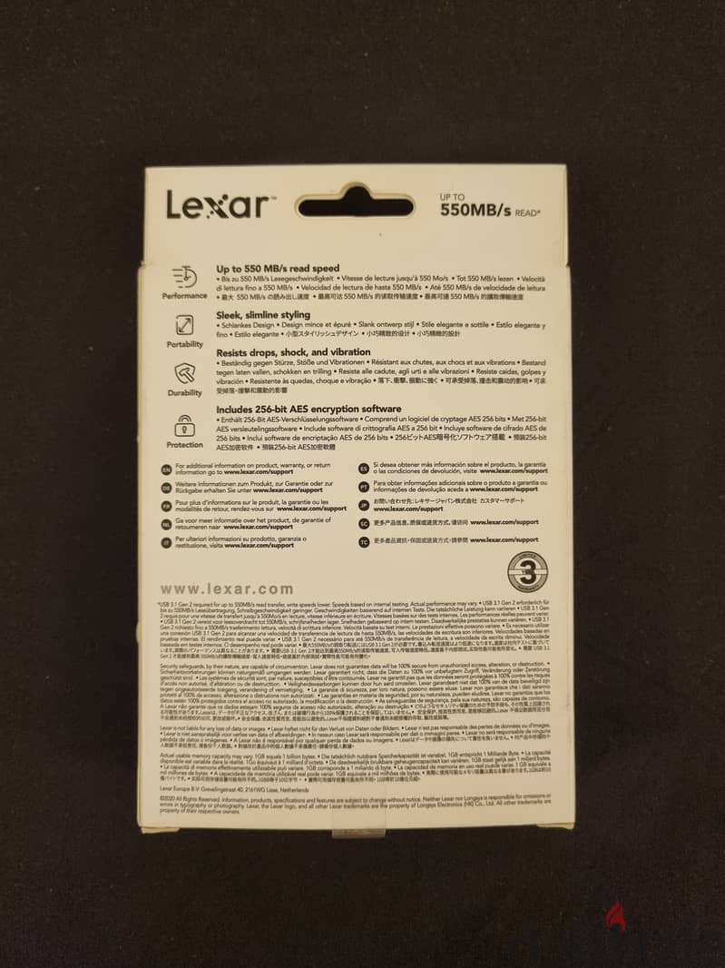 Lexar SL200 Portable SSD 512GB 1