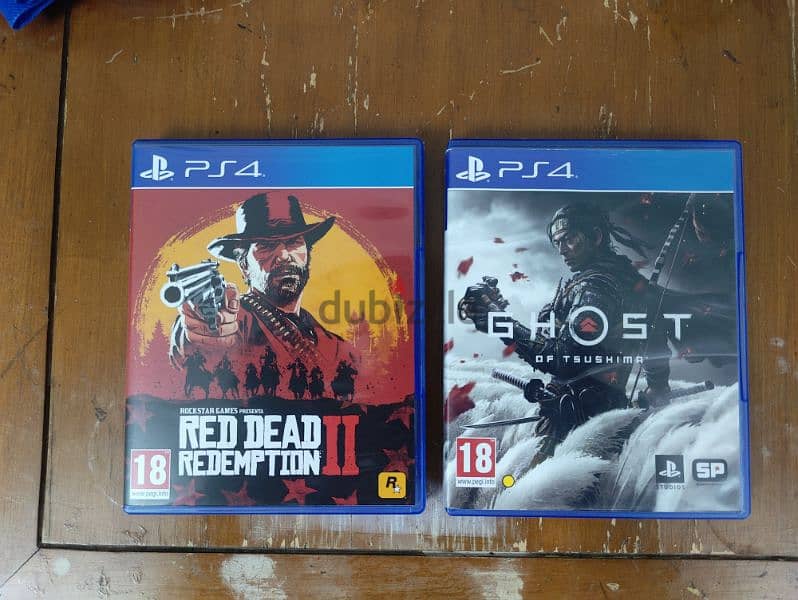 Red dead redemption 2 and Ghost of Tsushima PS4 game 0