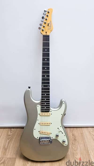 Schecter Nick Johnston Traditional Atomic Silver Guitar