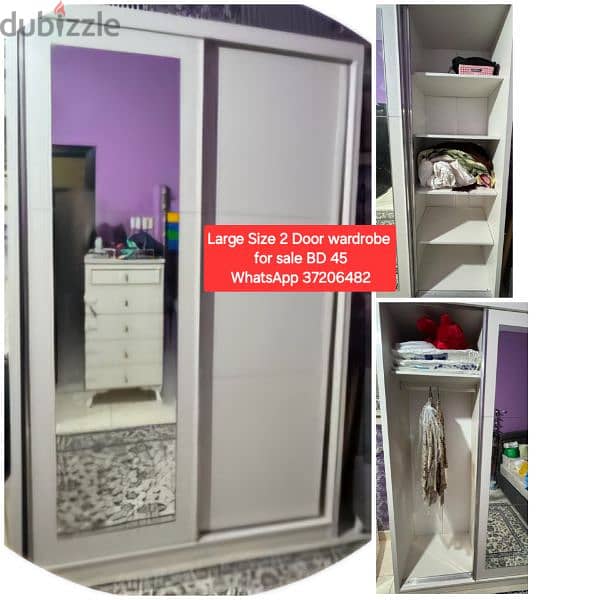 Large size 2 Door wardrobe and other items for sale with Delivery 0