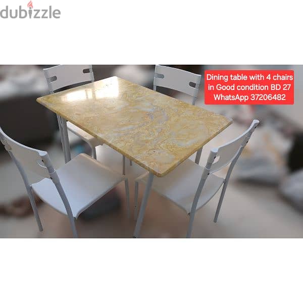 Extendable Dining table with Storage + chairs and other items for sale 16