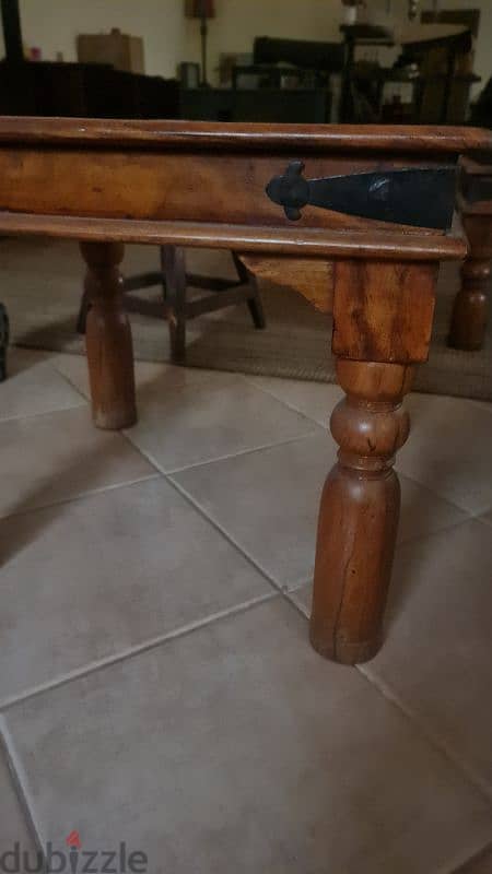 Set of wood and wrought iron tables at a bargain 3