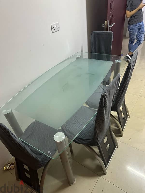 Glass dining table whit chairs and smal  table 37734849 WhatsApp 0