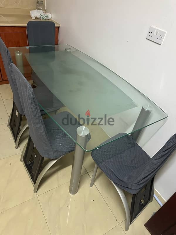 Glass dining table whit chairs and smal  table 37734849 WhatsApp 1