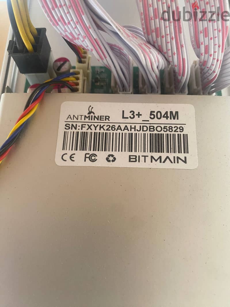 2 Antminer L3+ (504 MH/s) with Power Supplies – Only 100BD each set 8