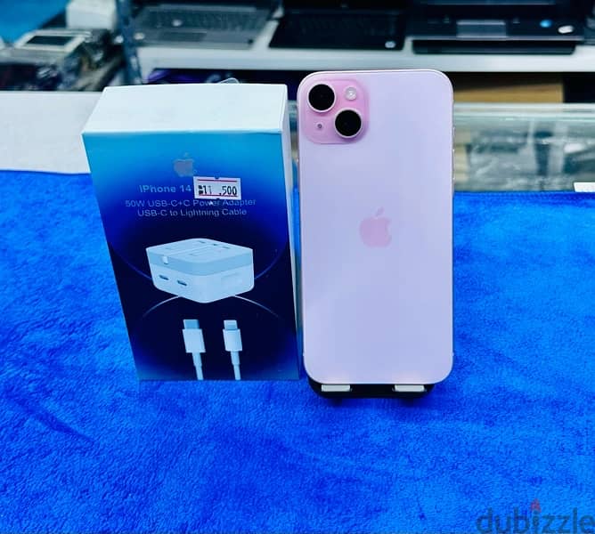 IPhone 15 plus  pink colour 128 gb battery health 100  still warranty 0