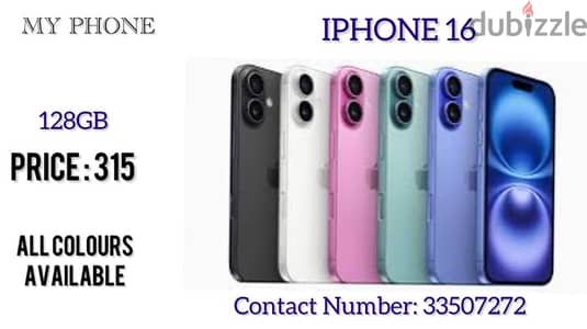 IPHONE 16 ALL COLOURS 128GB