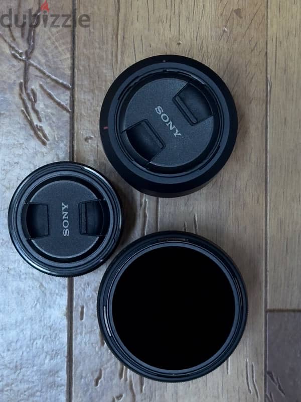 Sony lens 28-70mm / 50mm / 16mm plus 10 ND filter 2