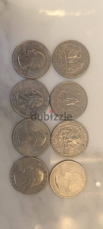 American quarter dollar coins almost 20 to 30 dollars. 0