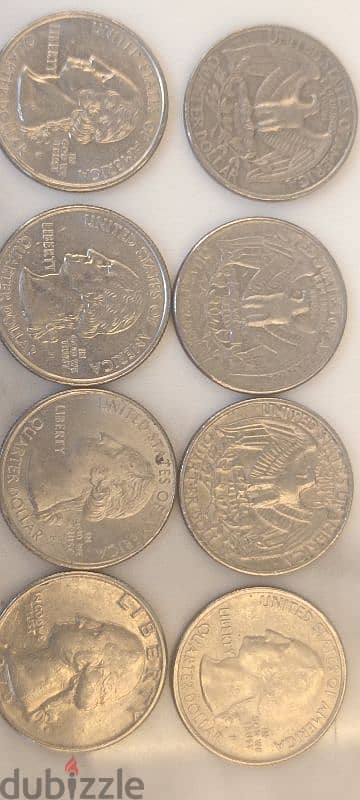 American quarter dollar coins almost 20 to 30 dollars. 1