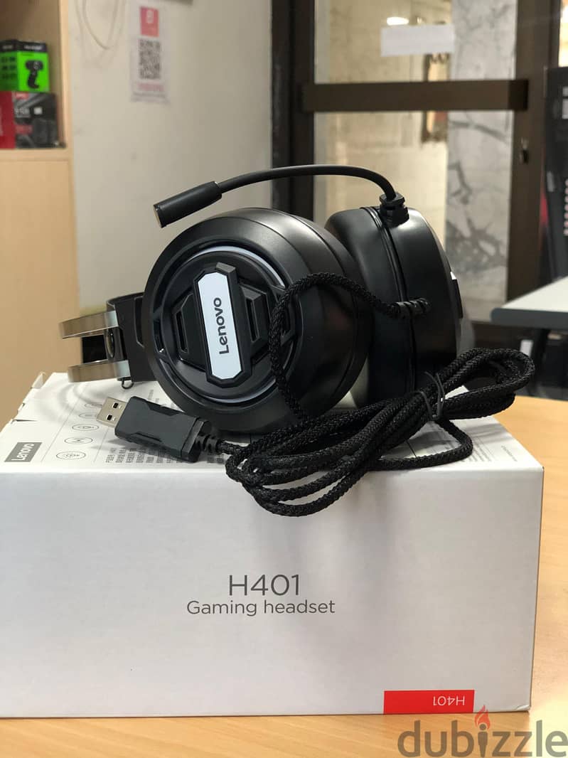 Special Offer Lenovo H401 Wired RGB Stereo Sound Gaming Headset 1