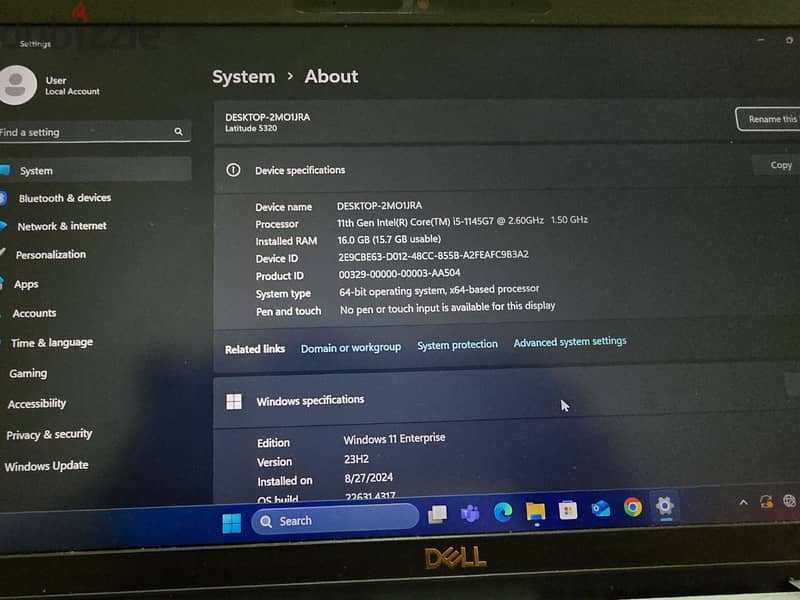 dell latitude 5320 for sale  core i5 11th Gen 16gb ram 256gb nvme 1