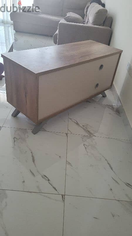 Tv unit table with two serving table 2