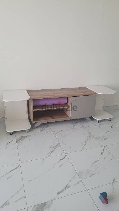 Tv unit table with two serving table 4