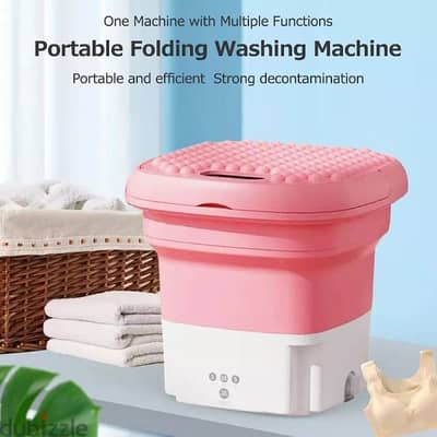 Automatic Portable Folding Washing Machine With Drain Basket