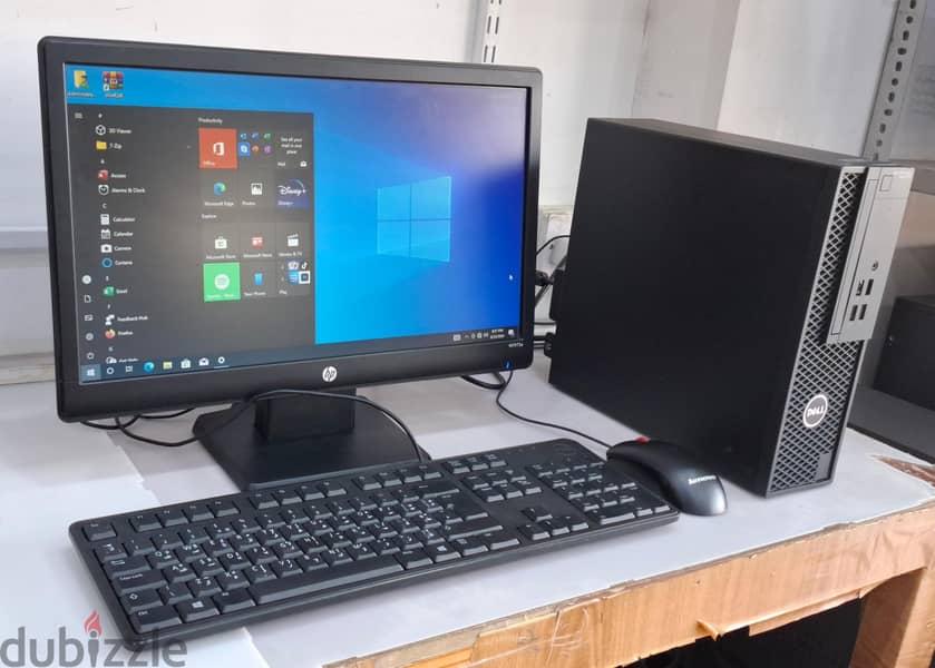 DELL Core i7 6th Generation Computer Set Free WIFI LED Monitor 8GB RAM 2