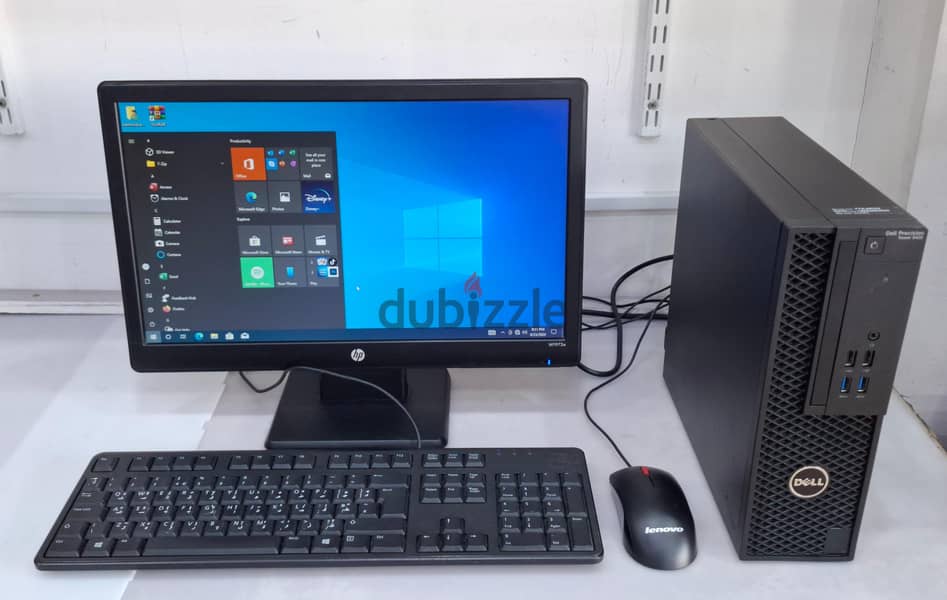 DELL Core i7 6th Generation Computer Set Free WIFI LED Monitor 8GB RAM 3