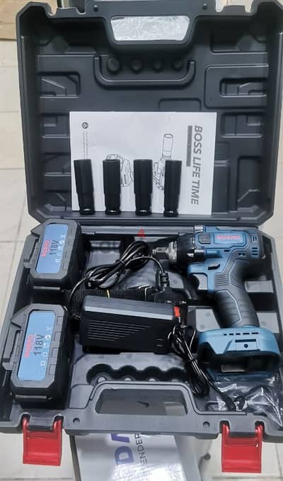 cordless bosho wrencher drill dual battery