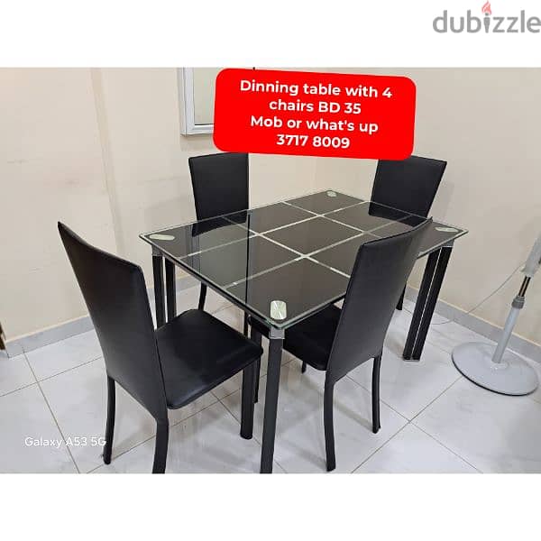 Dinning table  chairs and other household items for sale with delivery 0