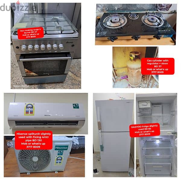 Hisnese splitunit cooking range and other household items for sale 0