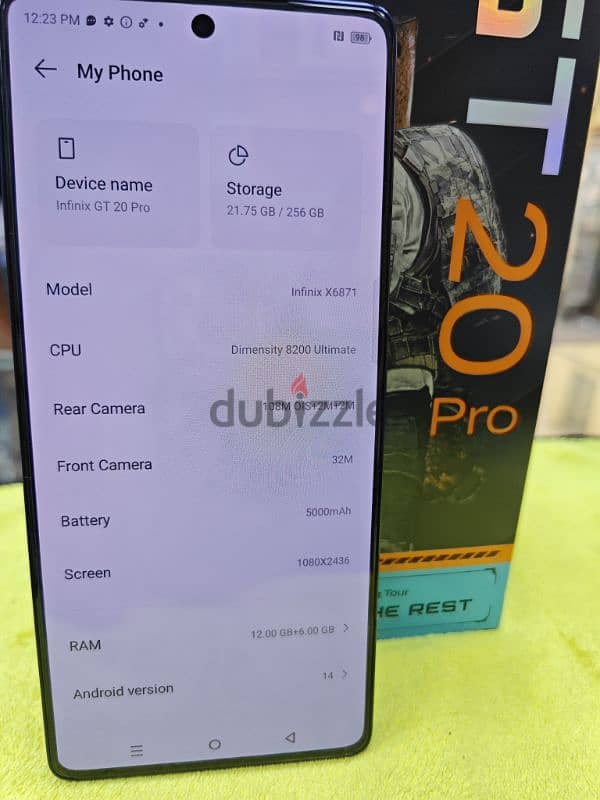 Infinix Gt 20 pro 5g for sell 2