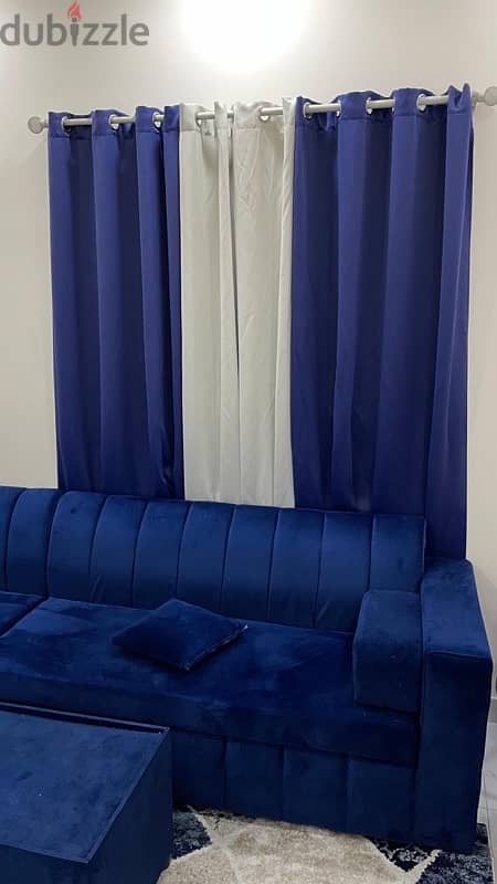 sofa 7 seater with curtain and carpet 2