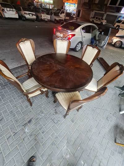 6 chairs dining table