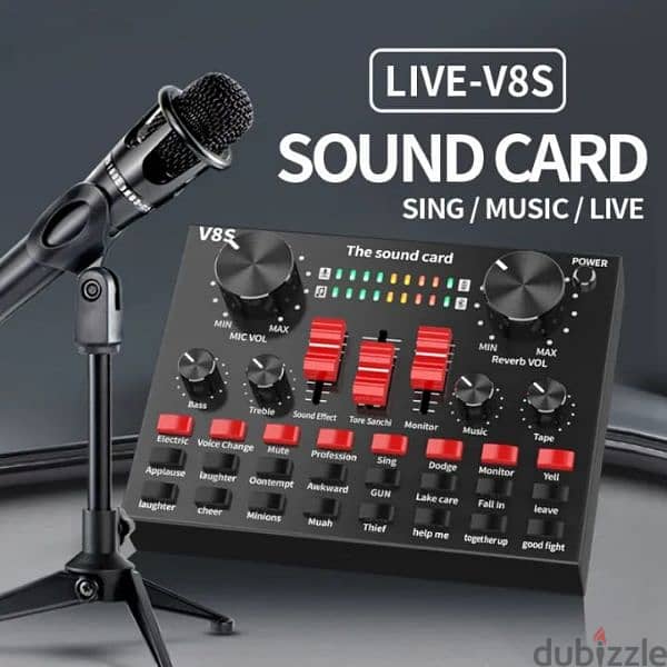 Live Sound Card,,USB Audio Interface Intelligent Volum, YouTube Live 1