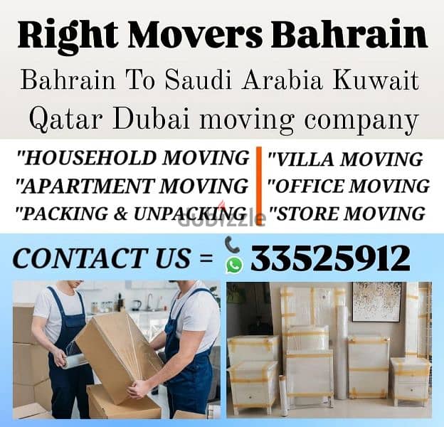 Right Movers Bahrain House Office Store Shop Villa Restaurant Shifting 0