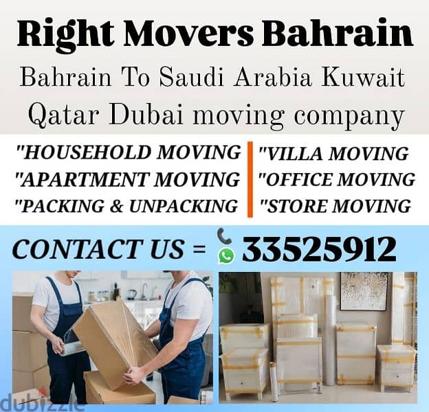 Right Movers Bahrain House Office Store Shop Villa Restaurant Shifting 0