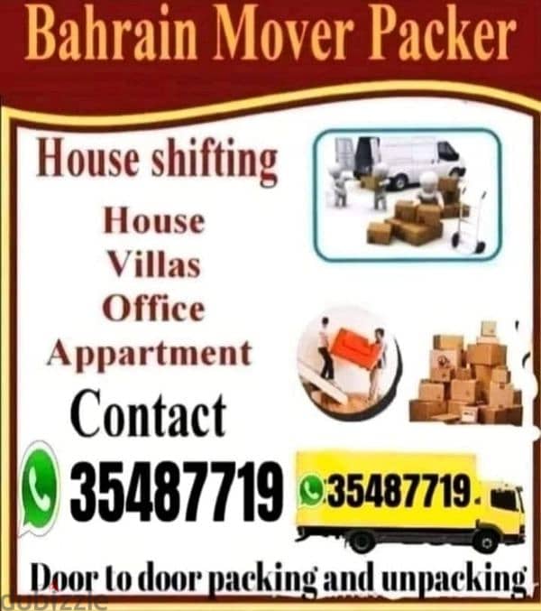 Bahrain Movers and packers House office store shop villa Shifting 0