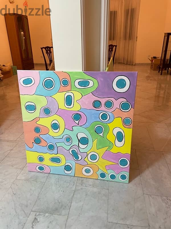 Abstract Handpainted Canvas 1