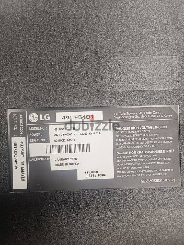 LG tv for sale 49 Inch 3