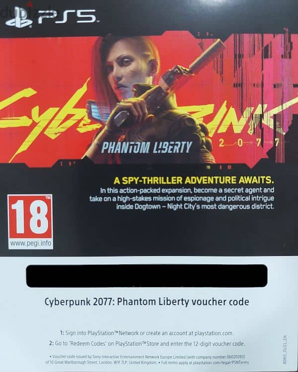 Cyberpunk 2077 Expansion Code for PS5 0